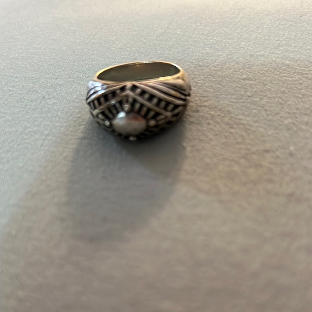 Silpada Silver and Gold Textured Ring